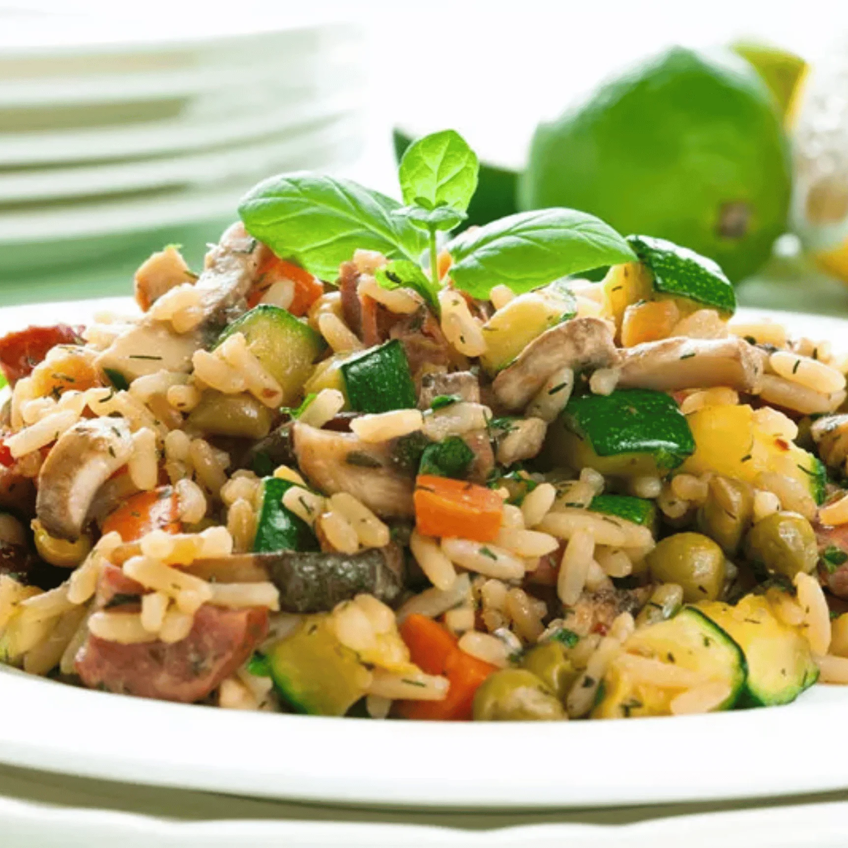 Grilled Vegetables with Herb Rice